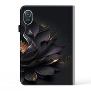 For Honor Pad 8 Crystal Texture Painted Leather Tablet Case(Purple Lotus)