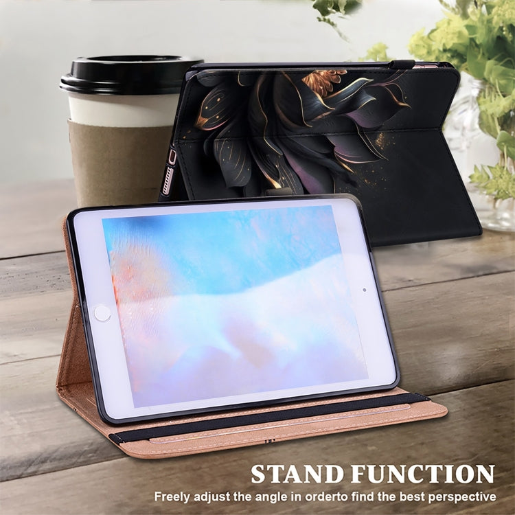 For Honor Pad 8 Crystal Texture Painted Leather Tablet Case(Purple Lotus)
