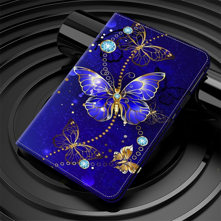 For Honor Pad 8 Crystal Texture Painted Leather Tablet Case(Diamond Butterflies)