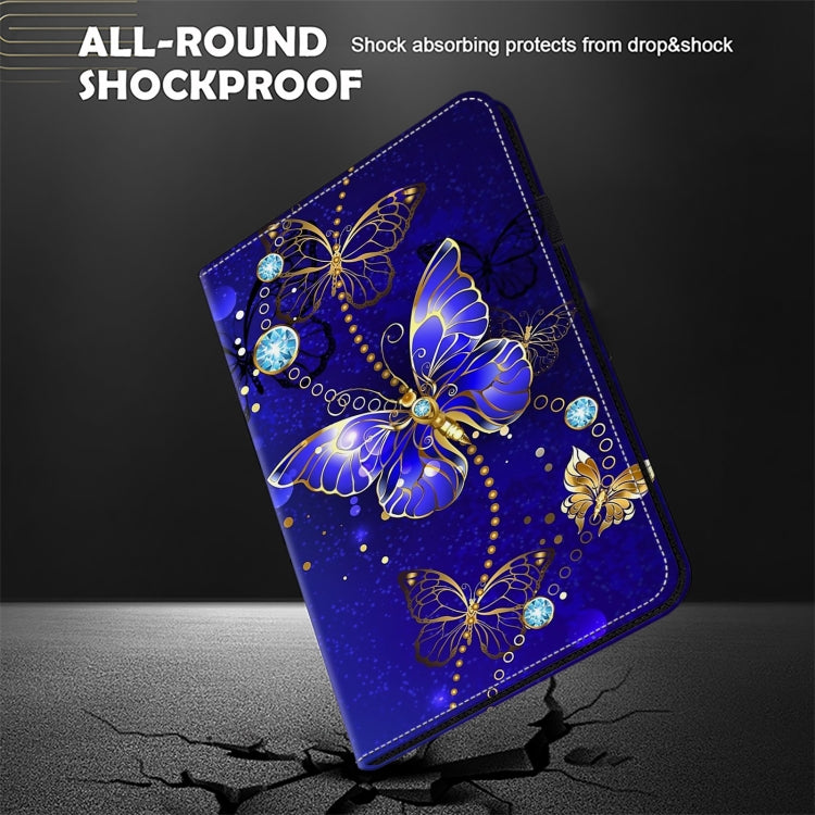 For Honor Pad 8 Crystal Texture Painted Leather Tablet Case(Diamond Butterflies)