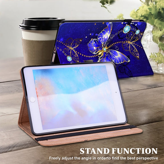 For Honor Pad 8 Crystal Texture Painted Leather Tablet Case(Diamond Butterflies)