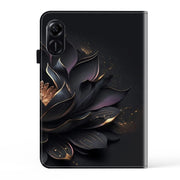 For Honor Pad X9 Crystal Texture Painted Leather Tablet Case(Purple Lotus)