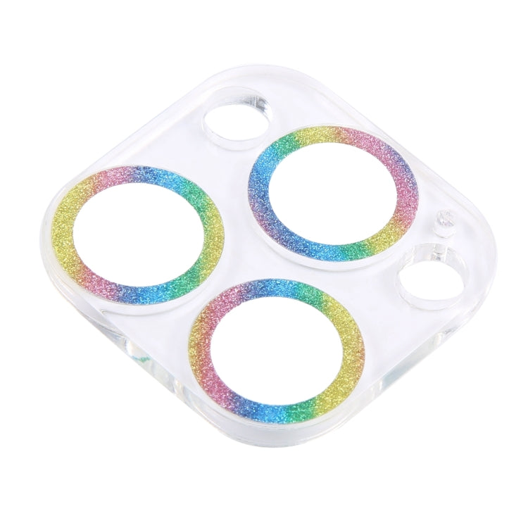 For iPhone 16 Pro / 16 Pro Max Glitter Ring Tempered Glass Camera Lens Film(Colorful)