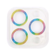 For iPhone 16 Pro / 16 Pro Max Glitter Ring Tempered Glass Camera Lens Film(Colorful)
