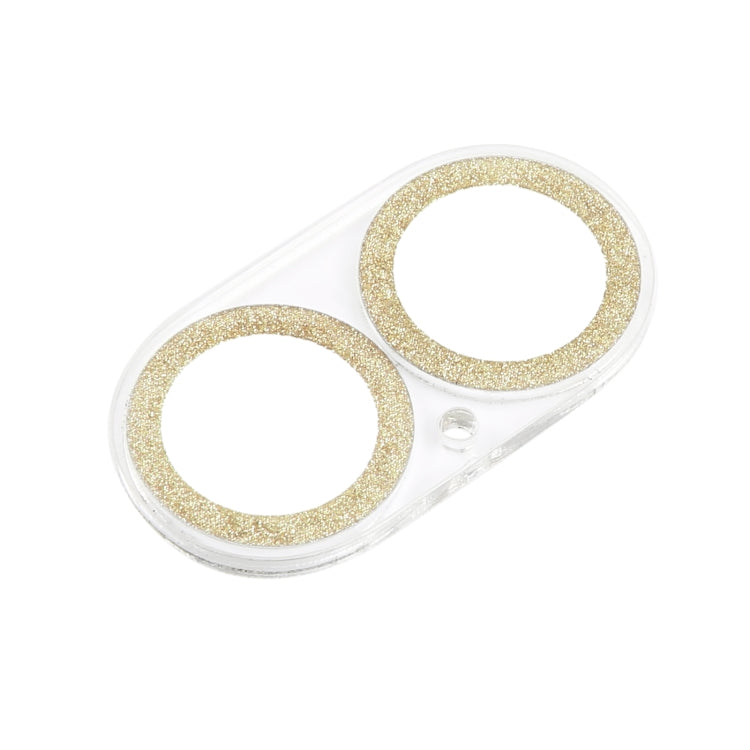 For iPhone 16 / 16 Plus Glitter Ring Tempered Glass Camera Lens Film(Gold)