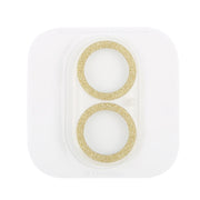 For iPhone 16 / 16 Plus Glitter Ring Tempered Glass Camera Lens Film(Gold)