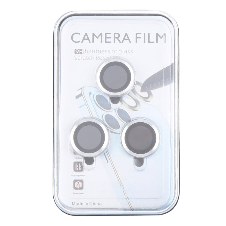 For iPhone 16 Pro / 16 Pro Max Tempered Glass CD Texture Back Camera Film(Silver)