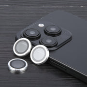 For iPhone 16 Pro / 16 Pro Max Tempered Glass CD Texture Back Camera Film(Silver)