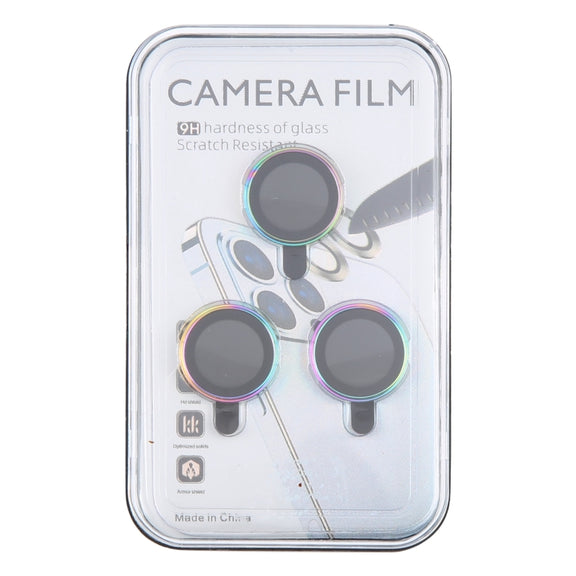 For iPhone 16 Pro / 16 Pro Max Metal Tempered Glass Back Camera Film(Colorful)