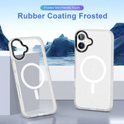 For iPhone 16 Plus Frosted Skin Feel MagSafe Transparent Phone Case(White)