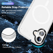 For iPhone 16 Plus Frosted Skin Feel MagSafe Transparent Phone Case(White)