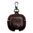 For AirPods 4 Business Leather Earphone Protective Case with Hook(Dark Brown) - For AirPods 4 by PMC Jewellery | Online Shopping South Africa | PMC Jewellery | Buy Now Pay Later Mobicred