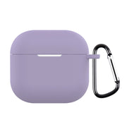 For AirPods 4 Silicone Earphone Protective Case with Hook(Lavender)