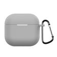 For AirPods 4 Silicone Earphone Protective Case with Hook(Grey) - For AirPods 4 by PMC Jewellery | Online Shopping South Africa | PMC Jewellery | Buy Now Pay Later Mobicred