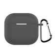 For AirPods 4 Silicone Earphone Protective Case with Hook(Galaxy Grey) - For AirPods 4 by PMC Jewellery | Online Shopping South Africa | PMC Jewellery | Buy Now Pay Later Mobicred