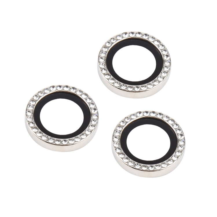 For iPhone 16 Pro / 16 Pro Max 9H Point Drill Camera Lens Protector Ring(Silver)