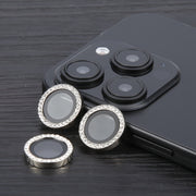 For iPhone 16 Pro / 16 Pro Max 9H Point Drill Camera Lens Protector Ring(Silver)