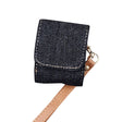 For AirPods 1 / 2 Cowboy Fabric Texture PU Headset Protective Bag(Black) - For AirPods 1/2 by PMC Jewellery | Online Shopping South Africa | PMC Jewellery | Buy Now Pay Later Mobicred