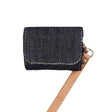 For AirPods Pro Cowboy Fabric Texture PU Headset Protective Bag(Black) - For AirPods Pro by PMC Jewellery | Online Shopping South Africa | PMC Jewellery | Buy Now Pay Later Mobicred
