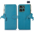 For Motorola Edge 50 Genuine Leather Litchi Texture RFID Leather Phone Case(Blue) - Motorola Cases by PMC TechLife | Online Shopping South Africa | PMC TechLife | Buy Now Pay Later Mobicred