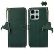 For Motorola Moto G75 5G Genuine Leather Litchi Texture RFID Leather Phone Case(Green) - Motorola Cases by PMC TechLife | Online Shopping South Africa | PMC TechLife | Buy Now Pay Later Mobicred