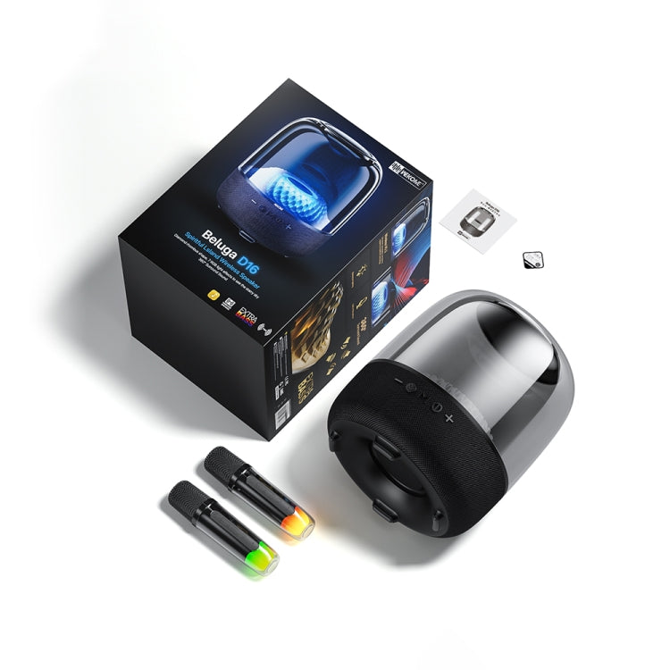 WEKOME Beluga D16 Spiritful Island Desktop Bluetooth Speaker With Dual Microphones(Black)