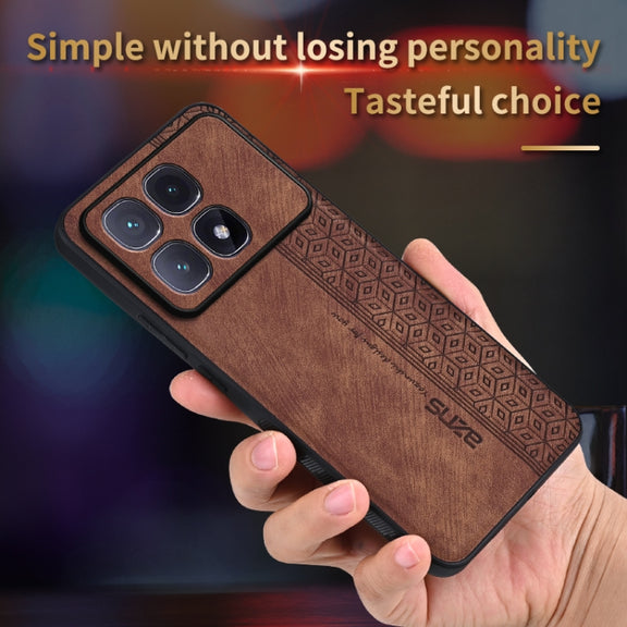 For Redmi K70 Ultra AZNS 3D Embossed Skin Feel Phone Case(Black)