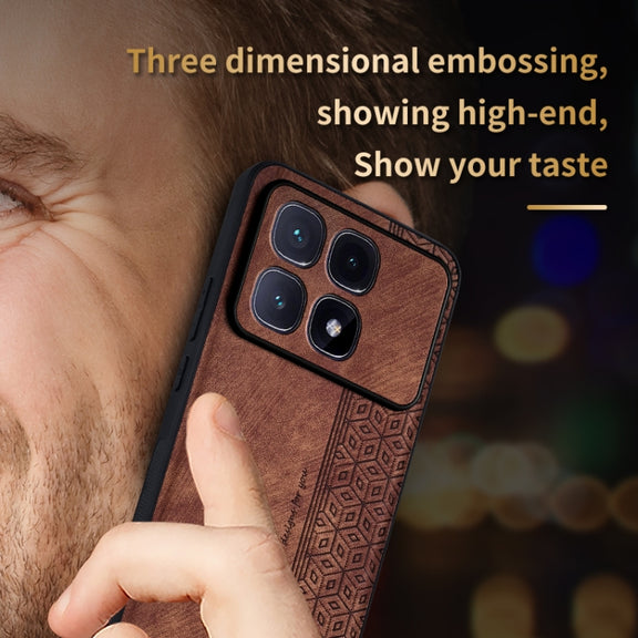 For Redmi K70 Ultra AZNS 3D Embossed Skin Feel Phone Case(Black)