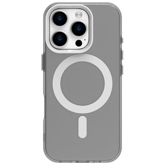For iPhone 16 Pro Candy Magsafe PC Hybrid TPU Phone Case(White)