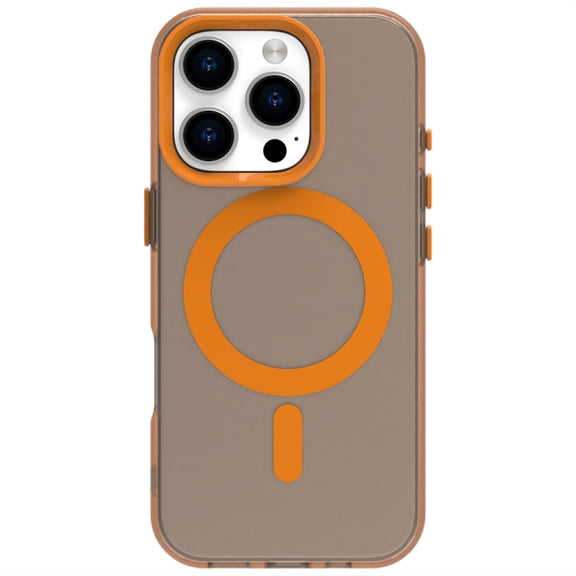 For iPhone 16 Pro Candy Magsafe PC Hybrid TPU Phone Case(Orange)