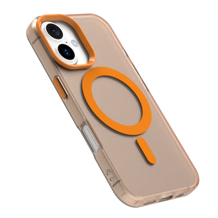 For iPhone 16 Plus Candy Magsafe PC Hybrid TPU Phone Case(Orange)