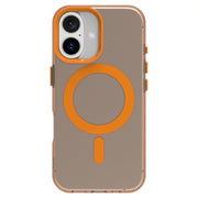 For iPhone 16 Candy Magsafe PC Hybrid TPU Phone Case(Orange)