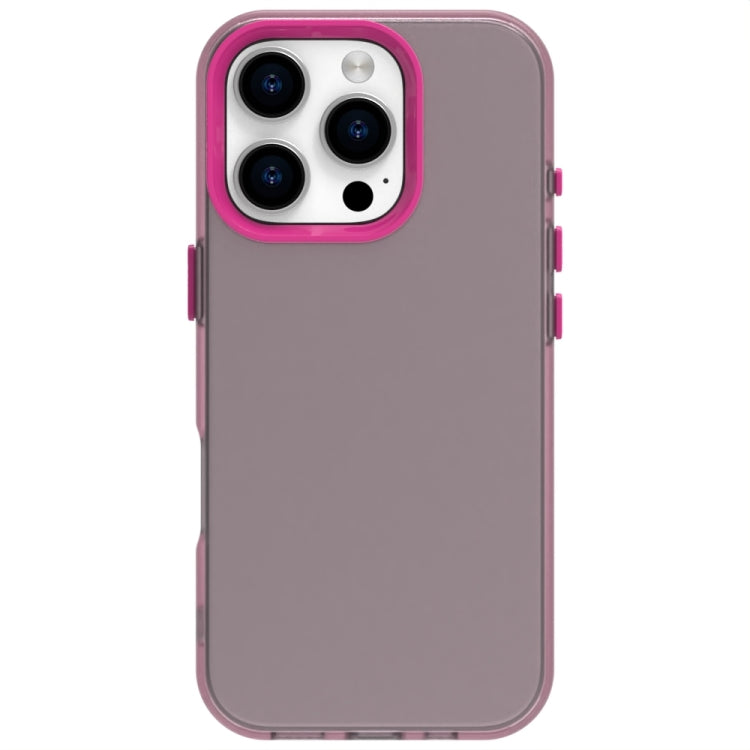 For iPhone 16 Pro Candy PC Hybrid TPU Shockproof Phone Case(Red)
