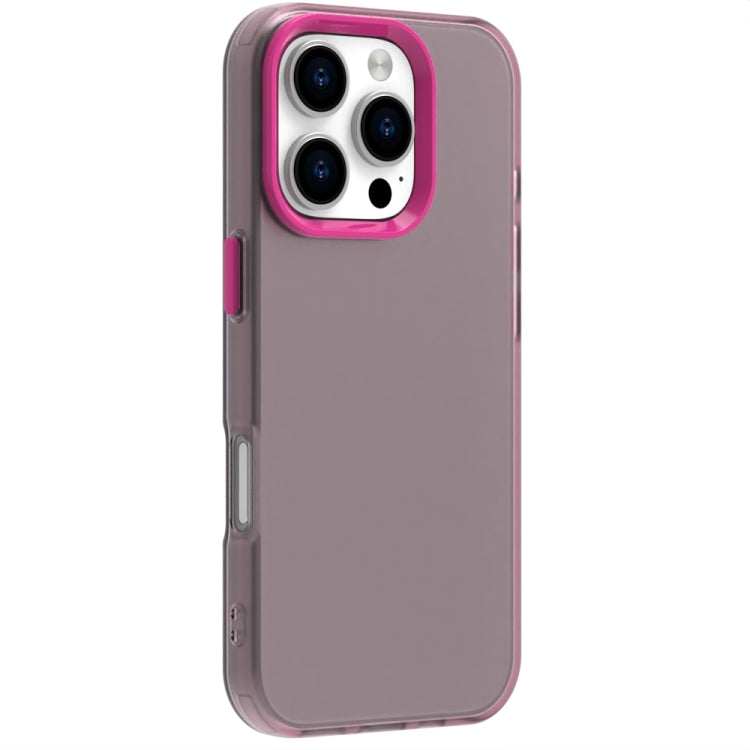 For iPhone 16 Pro Candy PC Hybrid TPU Shockproof Phone Case(Red)