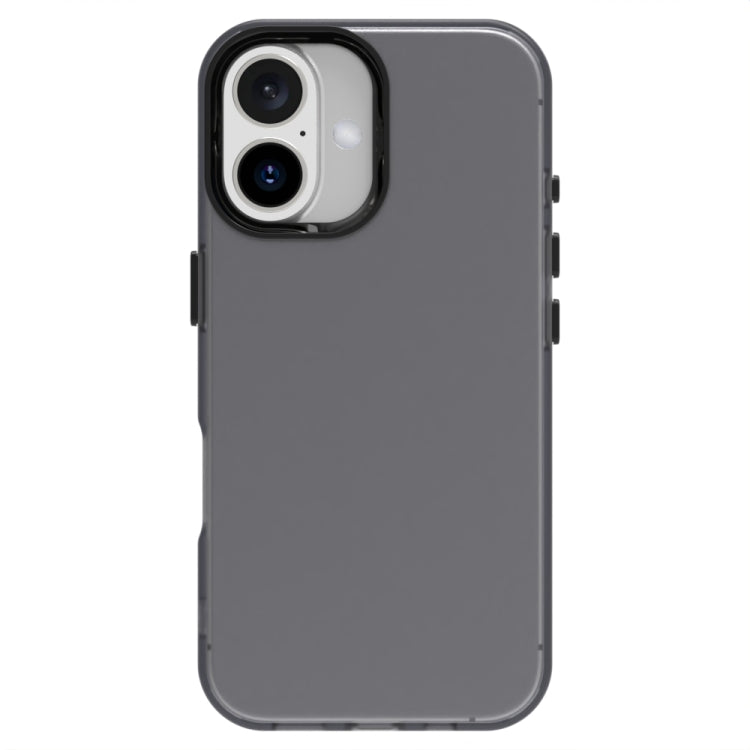 For iPhone 16 Candy PC Hybrid TPU Shockproof Phone Case(Black)