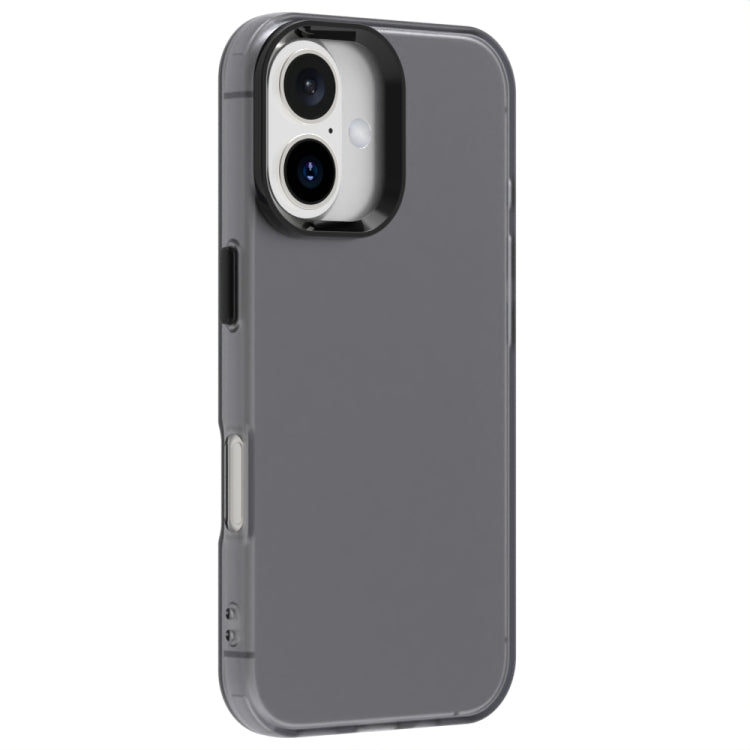 For iPhone 16 Candy PC Hybrid TPU Shockproof Phone Case(Black)