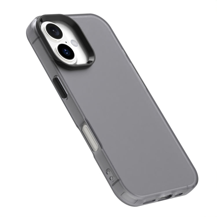 For iPhone 16 Candy PC Hybrid TPU Shockproof Phone Case(Black)