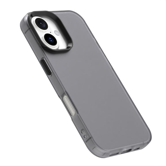 For iPhone 16 Candy PC Hybrid TPU Shockproof Phone Case(Black)