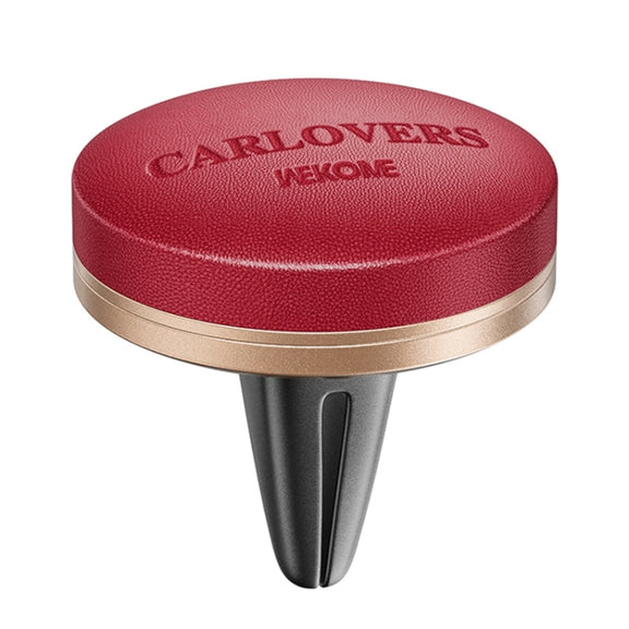 WEKOME WT-CA07 K-Captain Genuine Leather Solid Car Aroma Diffuser(Red)