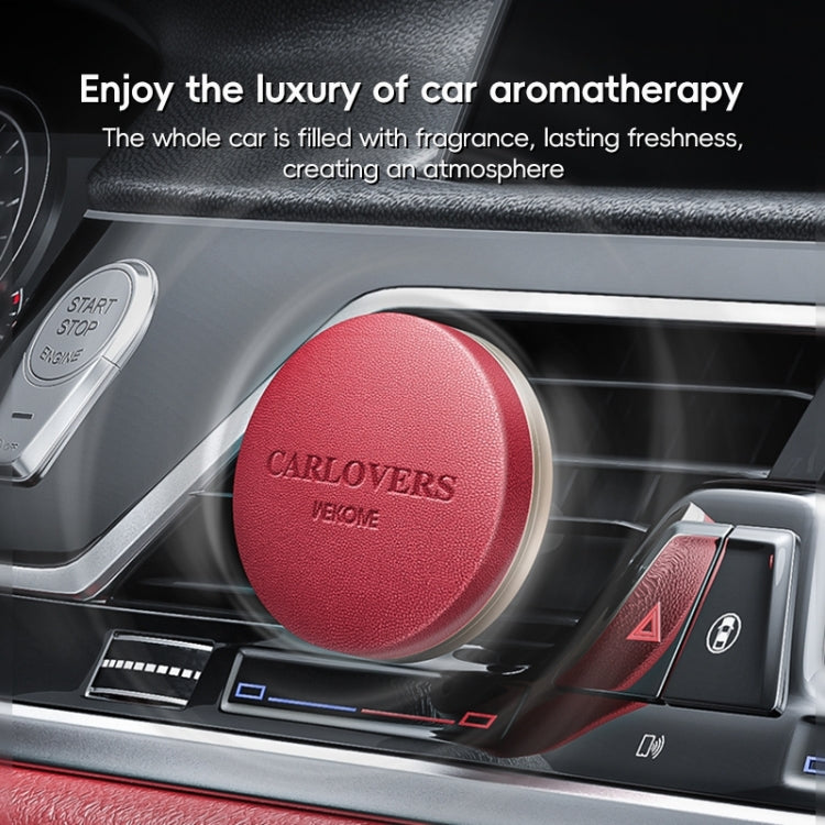 WEKOME WT-CA07 K-Captain Genuine Leather Solid Car Aroma Diffuser(Black)