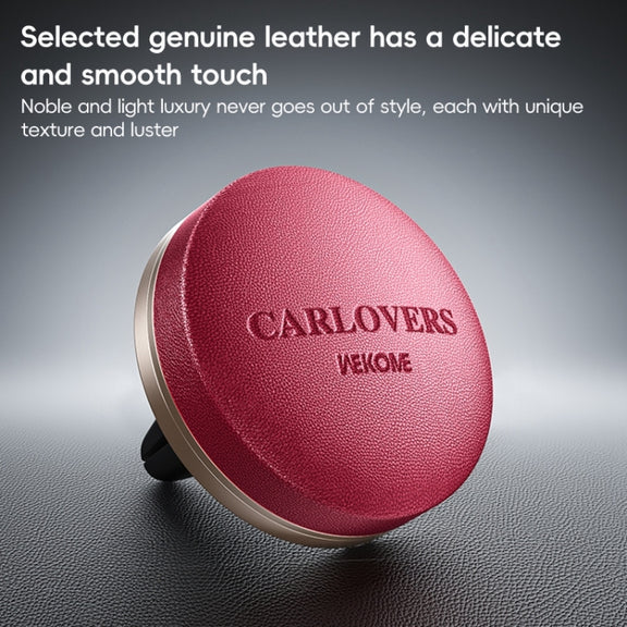 WEKOME WT-CA07 K-Captain Genuine Leather Solid Car Aroma Diffuser(Black)