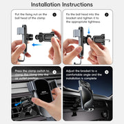 WEKOME WA-S58 K-Captain Metal Car Air Outlet Gravity Holder(Tarnish)