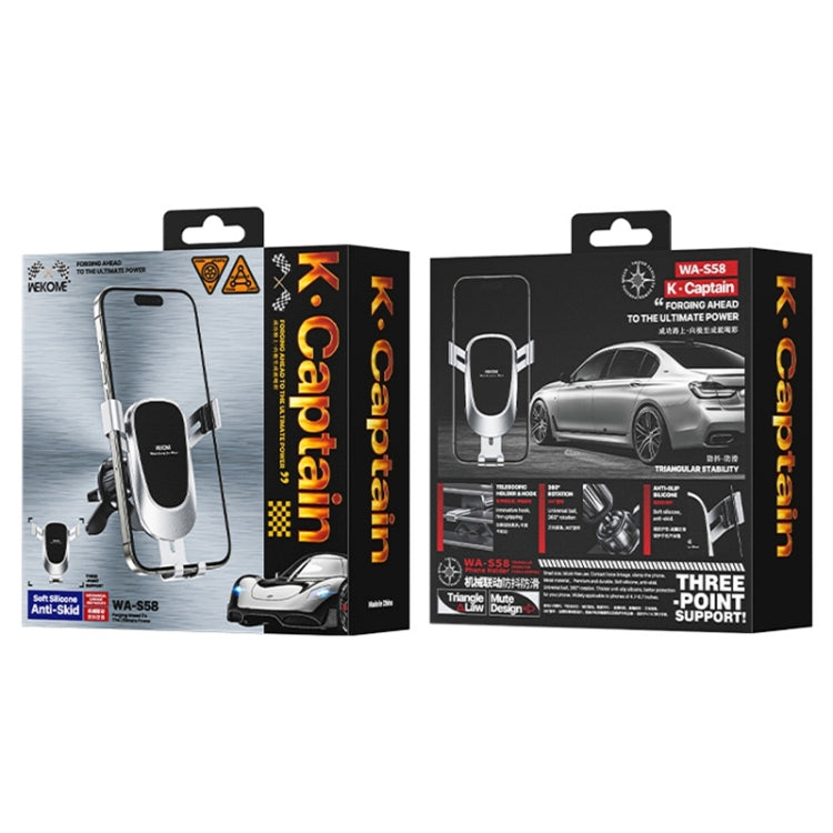 WEKOME WA-S58 K-Captain Metal Car Air Outlet Gravity Holder(Tarnish)