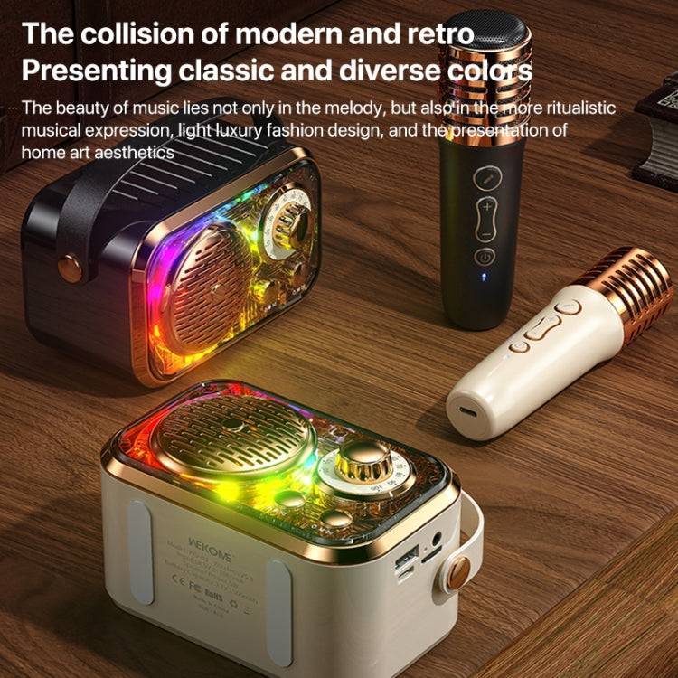 WEKOME WD-03 Meytang Karaoke Wireless Bluetooth Speaker(White)