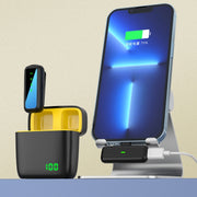 SX5 1 TX + 1 RX Lavalier Wireless Microphone with Digital Display Charging Box, Specification:8 Pin(Yellow)
