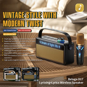 WEKOME Beluga 17 Lyrixing Lyrics Display Wireless Bluetooth Speaker(Black)