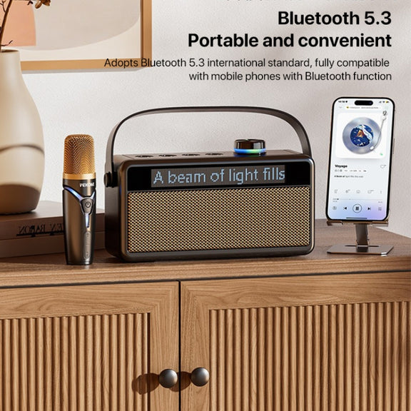 WEKOME Beluga 17 Lyrixing Lyrics Display Wireless Bluetooth Speaker(Black)
