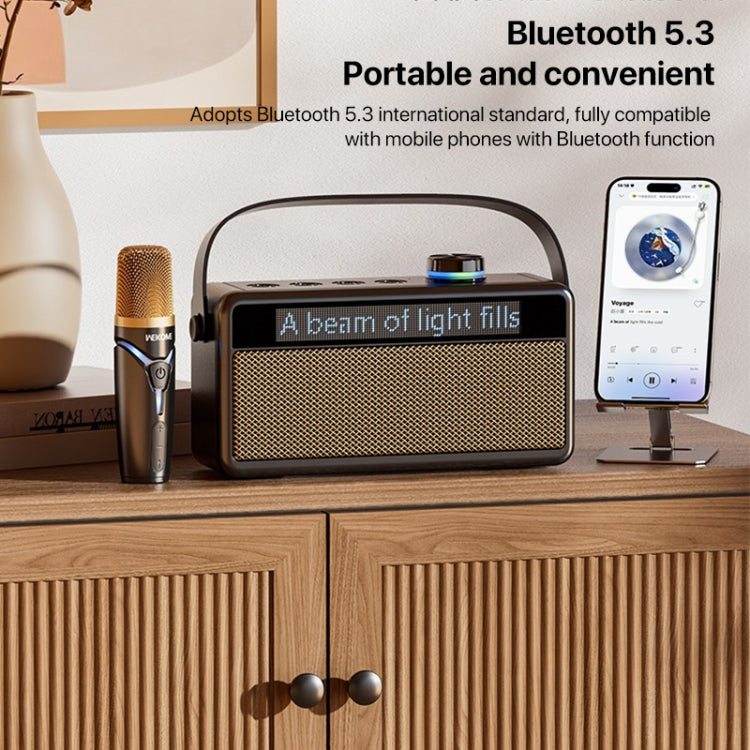 WEKOME Beluga 17 Lyrixing Lyrics Display Wireless Bluetooth Speaker(Black)