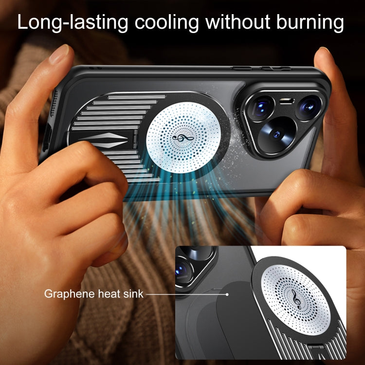 For Huawei Pura 70 Heat Dissipation Aromatherapy MagSafe Holder Phone Case(Gold)