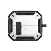 For Samsung Galaxy Buds 3 / 3 Pro Dual-color Earphone Protective Case with Switch & Hook(Black White)